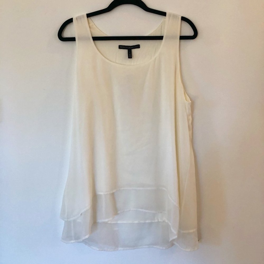 Brand New White House Black Market Tiered Crepe Tank